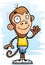Cartoon Monkey Waving