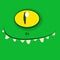 Cartoon monster face. Vector Halloween one eyed  monster cyclops avatar