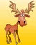 Cartoon moose character looks angrily