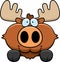 Cartoon Moose Peeking