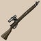 Cartoon Mosin sniper rifle with telescopic sight