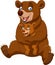 Cartoon mother and baby brown bear