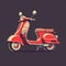 cartoon motorbike illustration