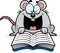 Cartoon Mouse Reading