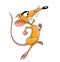 Cartoon Mouse running confidently vector