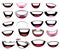 Cartoon Mouths collection Vector Set