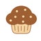 Cartoon Muffin Icon Emoji Illustration Isolated