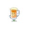 Cartoon a mug of beer king mascot.