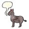 cartoon mule with speech bubble