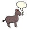 cartoon mule with speech bubble