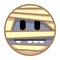 Cartoon Mummy Emoji Isolated On White Background