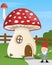 Cartoon Mushroom House