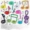 Cartoon music notes theme image 1