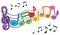 Cartoon music notes theme image 2