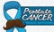 Cartoon Mustached Ribbon for Prostate Cancer Awareness Campaign, Vector Illustration