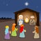 Cartoon Nativity Scene