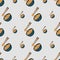 cartoon natto, japanese food seamless pattern on colorful background