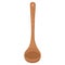 Cartoon nature wooden kitchenware utensil soup ladle with wood grain texture