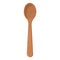 Cartoon nature wooden kitchenware utensil spoon with wood grain texture