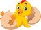 Cartoon new born chick