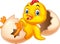 Cartoon new born chick