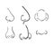 cartoon nose SET,vector symbol icon design. Beautiful illustration isolated on white background