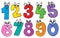 Cartoon numbers theme set 1