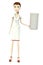 Cartoon nurse with pillbox