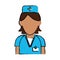 Cartoon nurse staff care clinic uniform hat cross