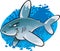 Cartoon Oceanic White tip Shark