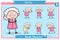 Cartoon Old Grandma Character Expressions and Actions Vector Set