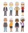 Cartoon old people set