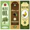 Cartoon Olive Oil Labels Set