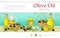 Cartoon Olive Oil Web Page Template