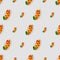 cartoon omurice, japanese food seamless pattern on colorful background