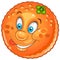 Cartoon orange citrus character