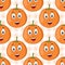 Cartoon Orange Fruit Seamless Pattern