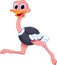Cartoon ostrich running