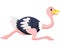 Cartoon ostrich running