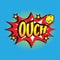 cartoon ouch text. Vector illustration decorative design