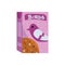 Cartoon package with bird food. Pets feed box. Veterinary shop goods template. Isolated cardboard container for domestic