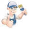 Cartoon painter decorator