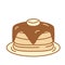 Cartoon Pancakes Icon Emoji Illustration Isolated