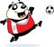 Cartoon Panda Soccer Kick