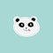 Cartoon panda sticker - cute animal with tongue out and playful face