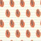 Cartoon papaya hand draw seamless pattern