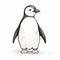 Cartoon Penguin Drawing: Contoured Shading With Delicate Markings