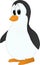 Cartoon penguin smile friendly welcoming holiday in a cold world
