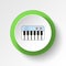 cartoon piano toy colored button icon. Signs and symbols can be used for web, logo, mobile app, UI, UX