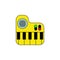 Cartoon piano toy colored icon. Signs and symbols can be used for web, logo, mobile app, UI, UX